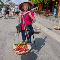 Yvonne was enticed into giving this a go, but then got caught up having to pay for the fruit!