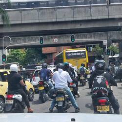 Verkehrschaos in Medellin