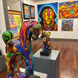 Roberto Mamani Mamani's studio (No, not a typo. His name is repeated 🤔)