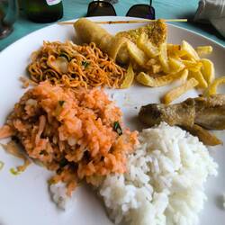 Von jedem was probieren... Suppe und Dessert jab es och noch