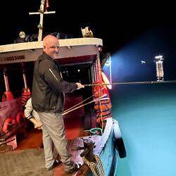 Bryan tried his hand at squid fishing. He didn't catch any, but neither did anyone else.