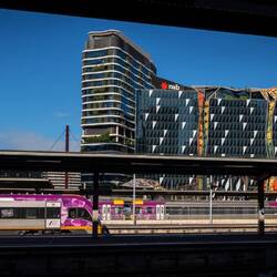 Nu lämnar vi Melbourne, en väldigt mysig stad