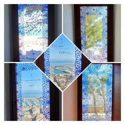 Entfernungshinweise in den Scheiben