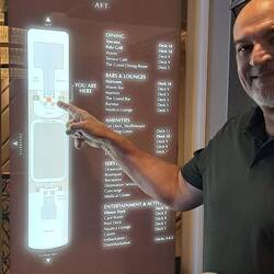 Display your position on the boat.