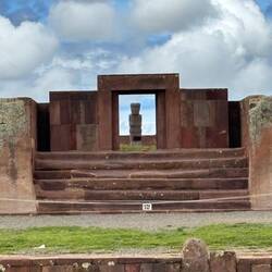 The entrance to the Earth temple aligns perfectly with the monolith.