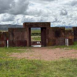 The entrance to the Earth temple that aligns with the summer solstice sun on December 21