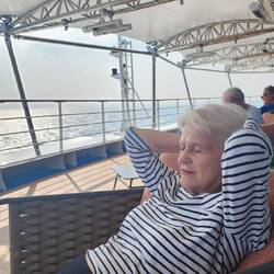 Cathy in siesta mode