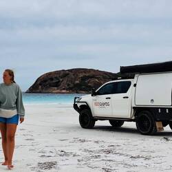 Luca & Rose on the Beach in Lucky Bay