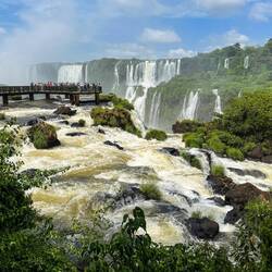 Looking across to the Argentinian Falls from Brazil's Path of the Falls.