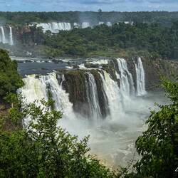 Looking across to the Argentinian Falls from Brazil's Path of the Falls.