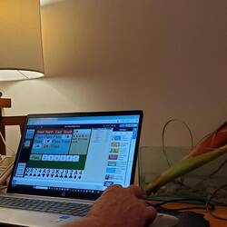 Just honing our skills! Not a great hand! 😉