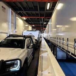Tight squeeze and no lashings for the crossing