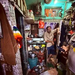 My new friends kitchen and her brother, our guide