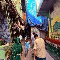 Walking through the neighborhood