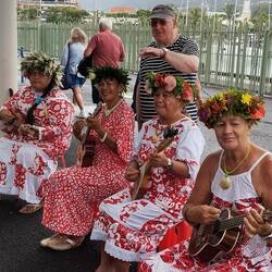 Playing for us as we left the ship