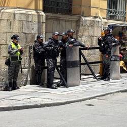 We saw clusters of police at random Street corners