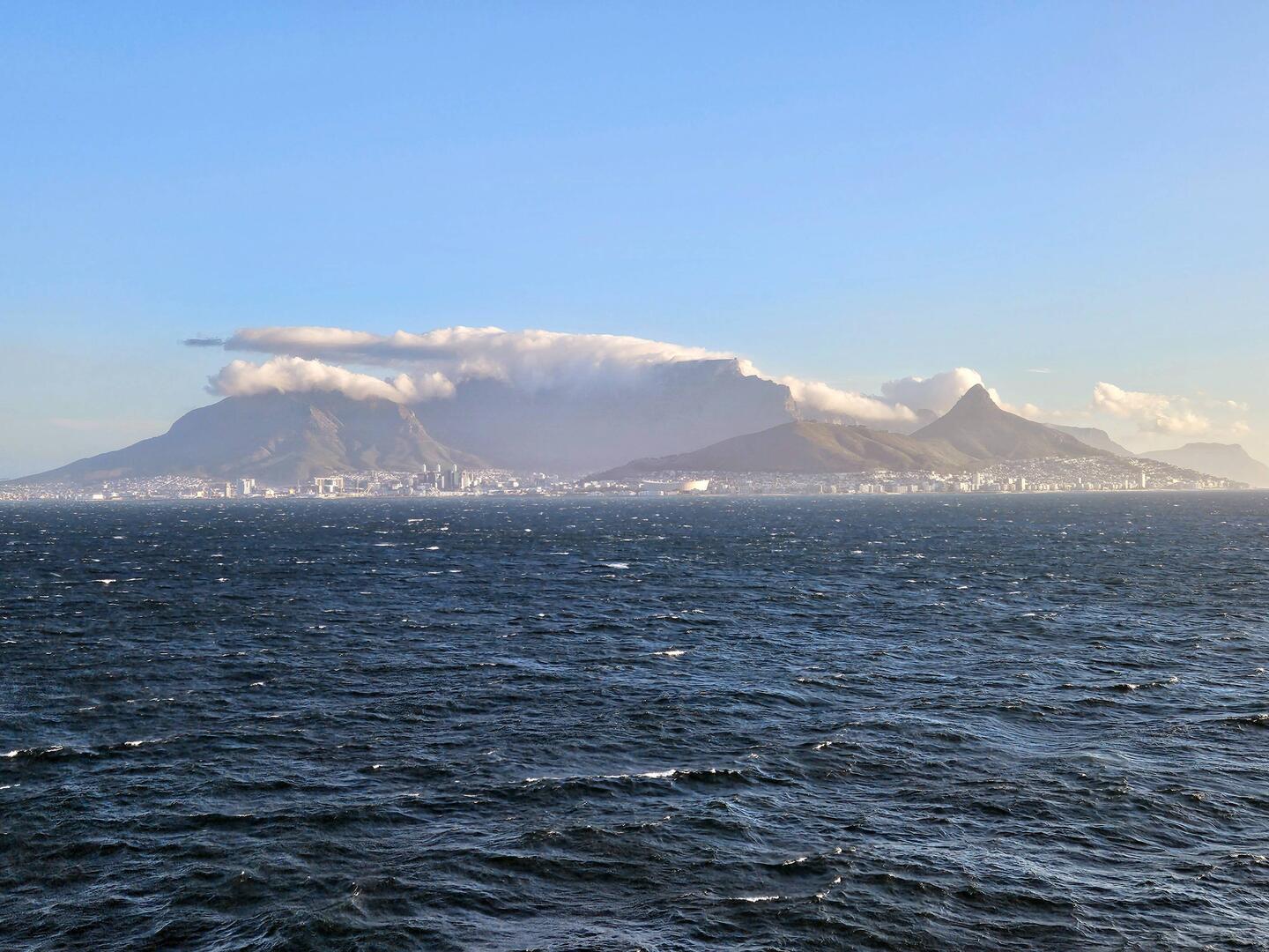 Sailing away from Cape Town