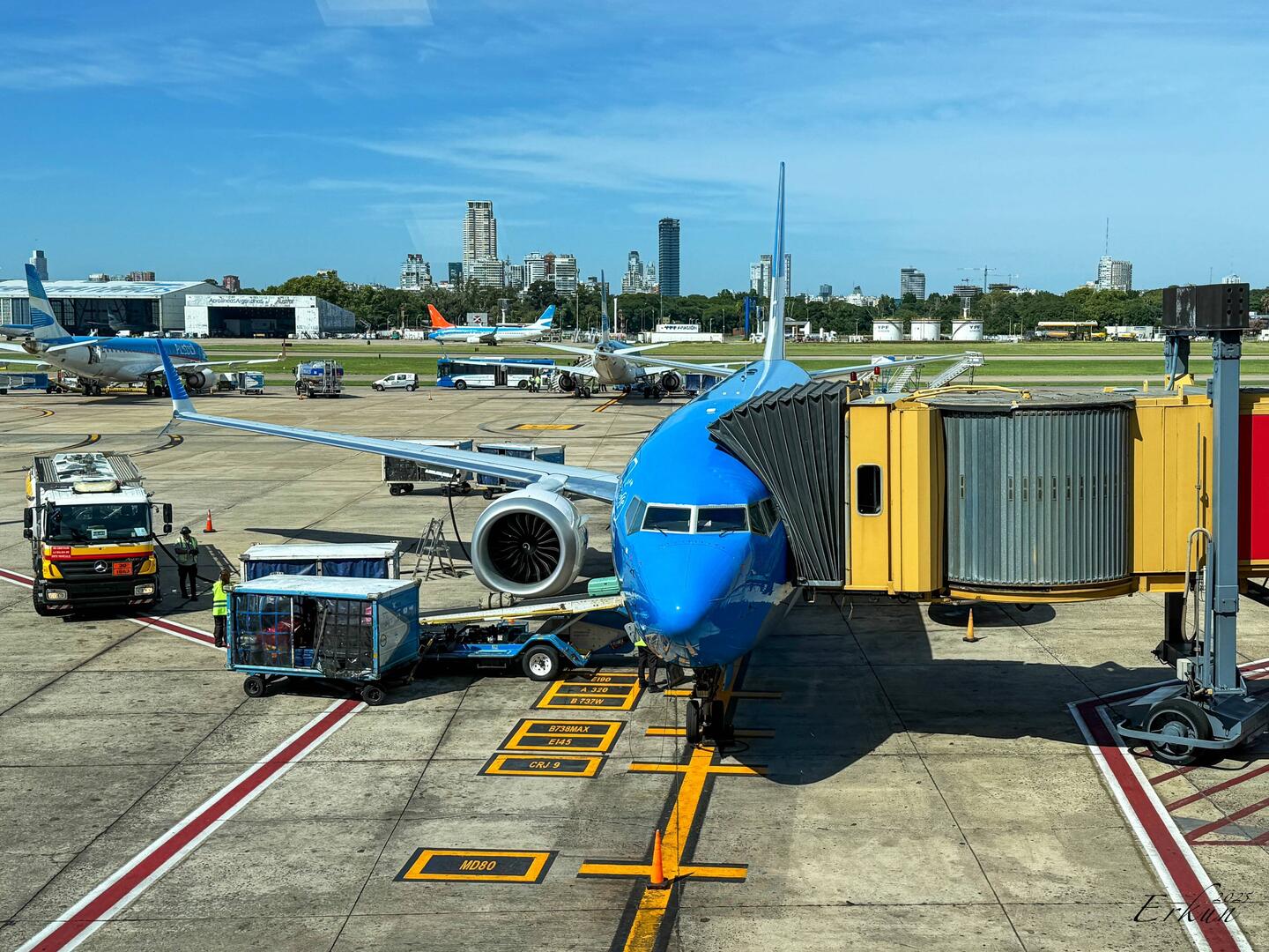 Our air chariot awaits to whisk us south to Ushuaia ... @ AEP — Buenos Aires, Argentina.