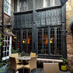 Little windows in the big that open for the monks to feed the poor and lepers