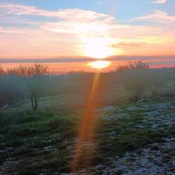 Auch ohne Meer gibt es schöne Sonnenuntergänge