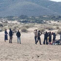 Film Dreharbeiten am Strand