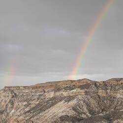 Aber vorher gibt's einen doppelten Regenbogen