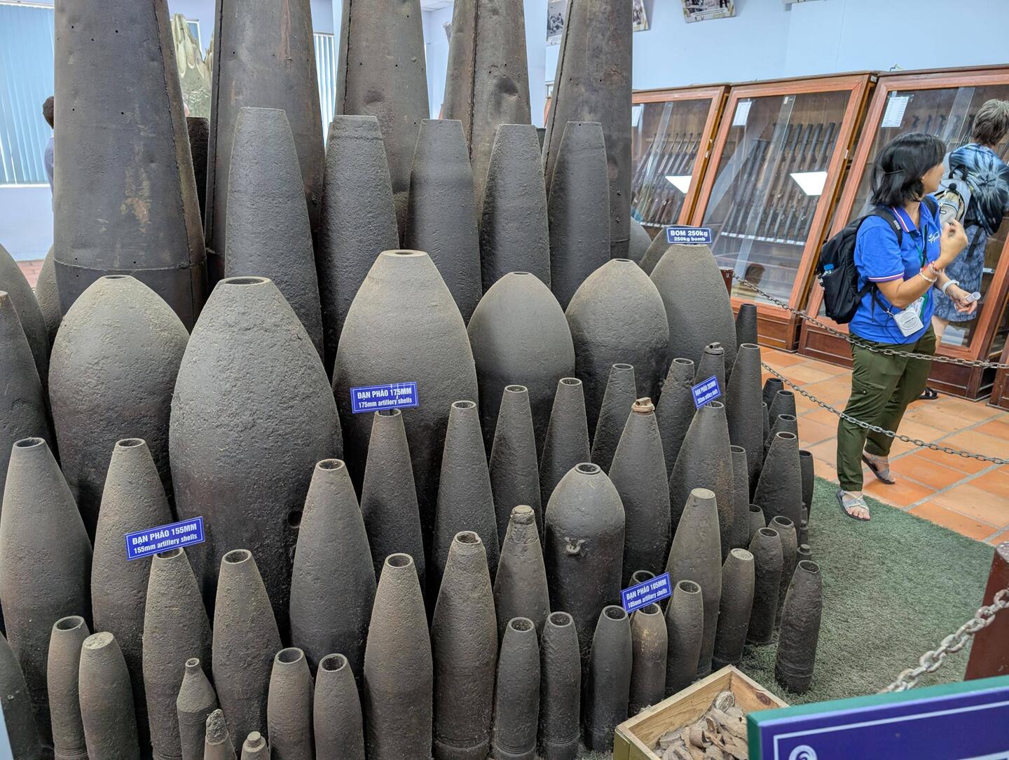 Some of the different bombs dropped on Vietnam