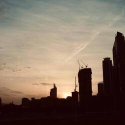 Sonnenaufgang in Dubai