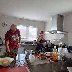 Manuela und Michael haben lecker gekocht für uns