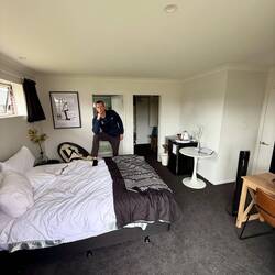 Our adorable rest day Airbnb in Rangiora. Many of our Airbnb's have been converted primary bedrooms