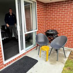 We had our own patio and yard which is where Chels worked for the morning before the sun got too hot
