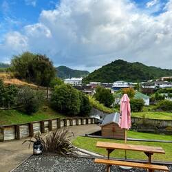 We made it! View from our Picton Airbnb