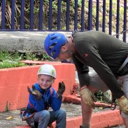 Er durfte eine kleine Line zur Probe fahren