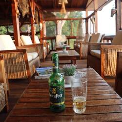 Am Abend gibt es ein Bier in der Bar