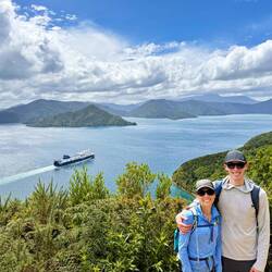 One of the ferry boats on its way out to the Cook Straight