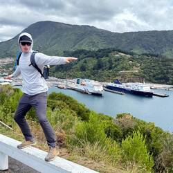 Our ferry will be the smaller one in the right, Bluebridge