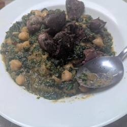 Spinat mit Kichererbsen