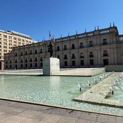 The palace where Allende committed suicide as Pinochet took power