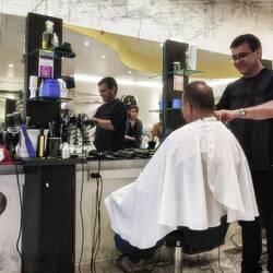 Third time getting a haircut from Fernando makes it a tradition ... photo from 2015.