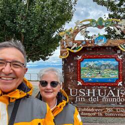 Can't miss the iconic photo-op — Ushuaia, Argentina.