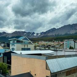 View from our AirBNB — Ushuaia, Argentina.