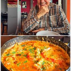 Mui deemed his Parmesan king crab delicious — Ushuaia, Argentina.