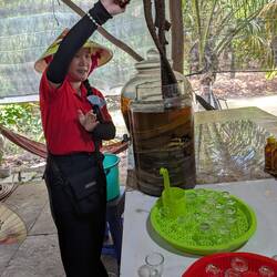 Snake wine - one of our group drank some!