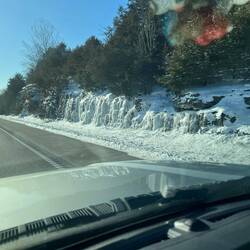 Quite a bit of snow and ice along I55 between St. Louis and Memphis. Snow storm two days ago!