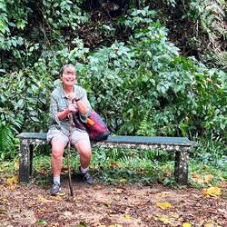 Und Oma Petra ist mit Stock auch glücklich angekommen am Ziel