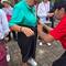 Receiving my sarong so I could go inside the temple.