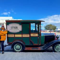 Mui's new wheels 😊 — Ushuaia, Argentina.