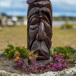 Carved statue — Ushuaia, Argentina.