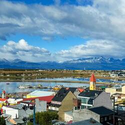 View towards Bahia Encerrada ... from our apartment — Ushuaia, Argentina.