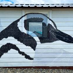 Magellanic penguin mural — Ushuaia, Argentina.